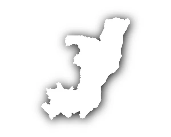 Carte du Congo avec ombre — Image vectorielle