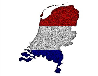 Güzel renkler Hollanda'da dokulu Haritası