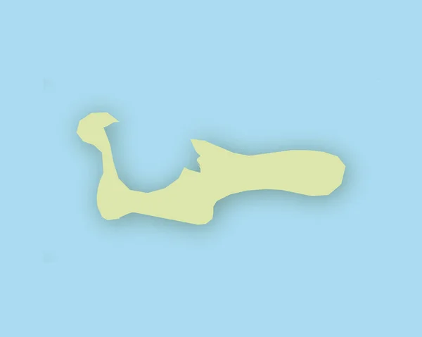Mapa da Grande Caimão com sombra — Vetor de Stock