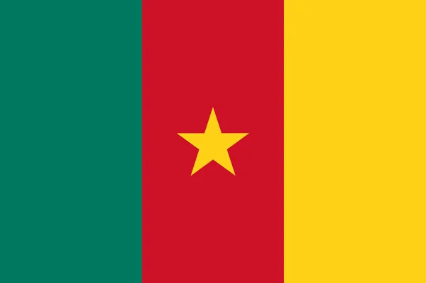 Bandeira colorida de Camarões — Vetor de Stock