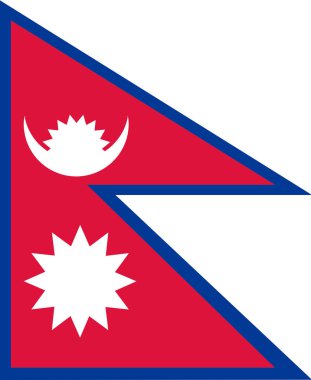 Nepal renkli bayrak