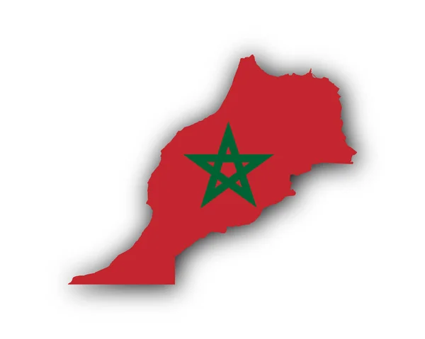 Karte und Flagge Marokkos — Stockvektor