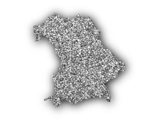 Mappa della Baviera sui semi di papavero — Foto Stock