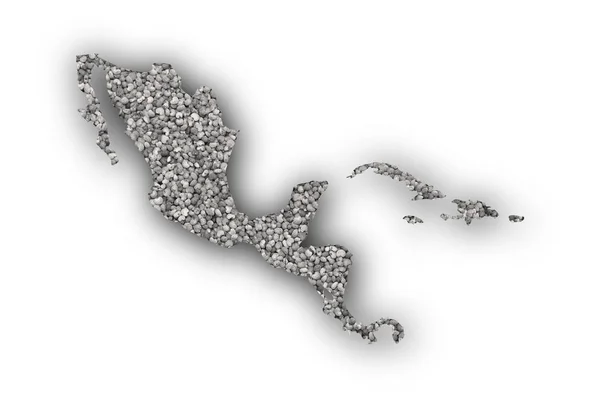 양 귀 비 씨앗에 중앙 아메리카의 지도 — 스톡 사진