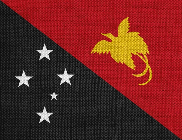 Bandeira de Papua-Nova Guiné em linho velho — Fotografia de Stock