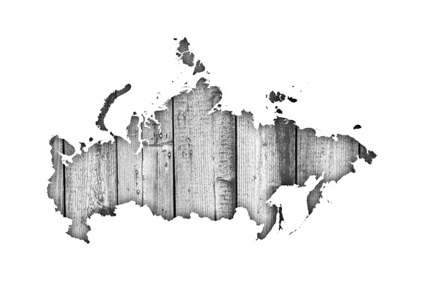 풍 화 나무에 러시아의 지도 — 스톡 사진