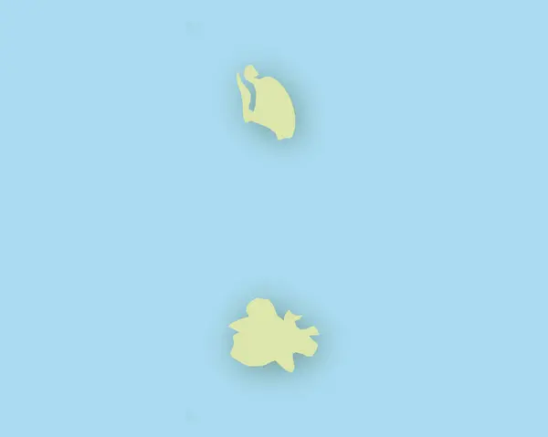 Mapa de Antígua e Barbuda com sombra — Vetor de Stock