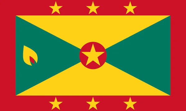 [Kolorowa flaga Grenady — Wektor stockowy