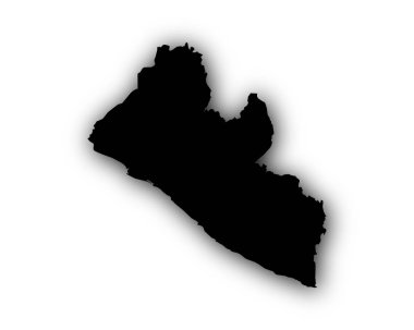 Liberya Haritası gölge ile