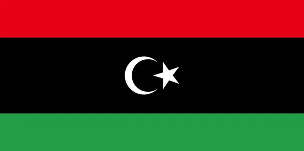 Gekleurde vlag van Libië — Stockvector