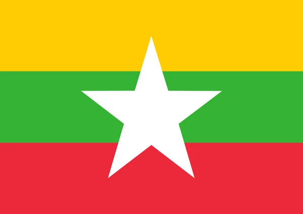 Bandera de Myanmar — Vector de stock