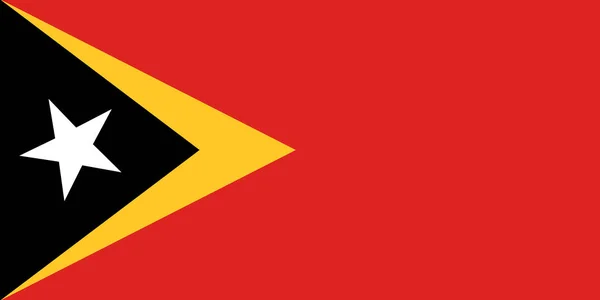[Kolorowa flaga Timoru Wschodniego — Wektor stockowy