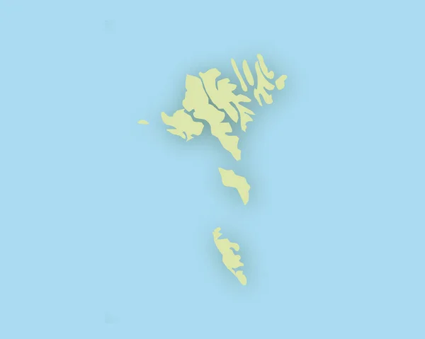 Térkép-Feröer-szigetek-árnyéka — Stock Vector
