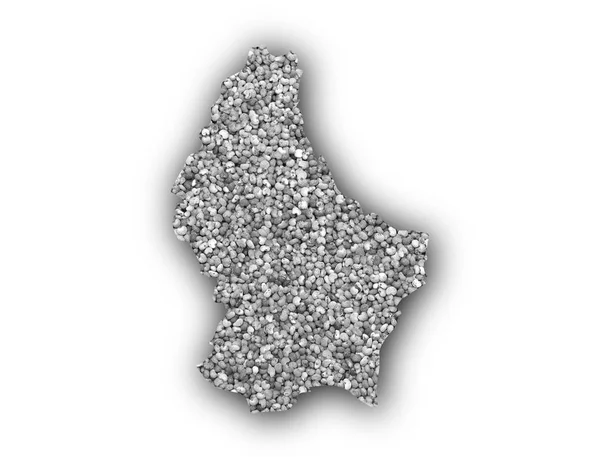 Lüksemburg Haritası üzerinde haşhaş tohumu — Stok fotoğraf