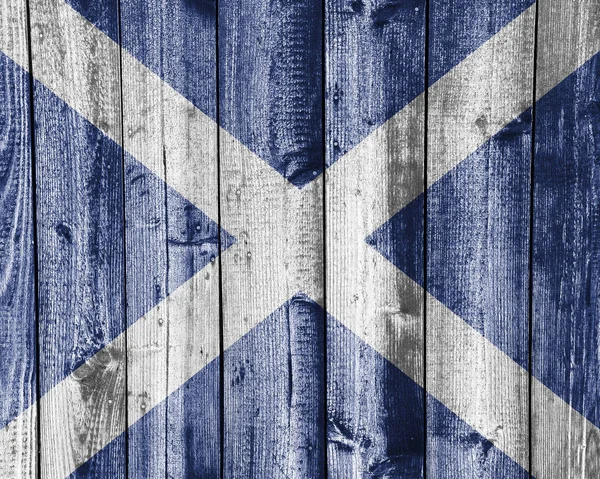 Bandera de Escocia sobre madera envejecida —  Fotos de Stock