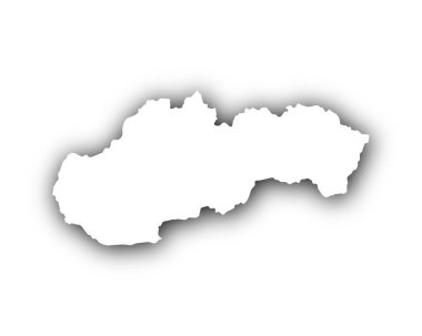 Gölge ile Slovakya Haritası