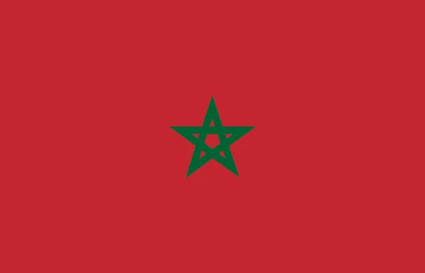Farbige Flagge Marokkos — Stockvektor