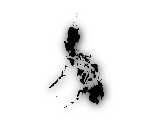 Mapa de Filipinas con sombra — Archivo Imágenes Vectoriales