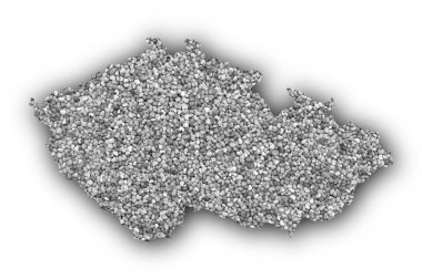 Güzel renklerde Çek Cumhuriyeti dokulu Haritası