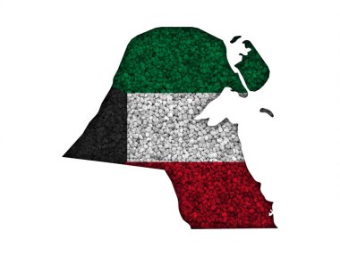 Harita ve haşhaş tohumu Kuveyt bayrağı