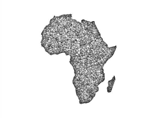 La mappa di Africa sui semi di papavero — Foto Stock