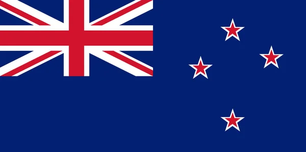 Farbige Fahne von Neuseeland — Stockvektor
