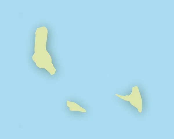 Carte des Comores avec ombre — Image vectorielle