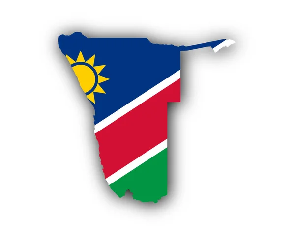 Carte et drapeau de Namibie — Image vectorielle