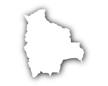 Gölgeli Bolivya haritası