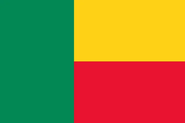Bandiera colorata del Benin — Vettoriale Stock