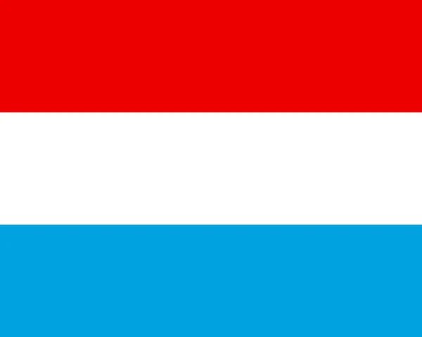 Farbige Flagge Luxemburgs — Stockvektor
