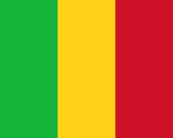 Drapeau de couleur du Mali — Image vectorielle