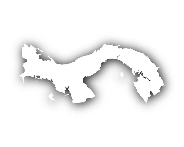 Mappa di Panama con ombra — Vettoriale Stock