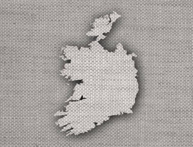 İrlanda Haritası üzerinde eski keten