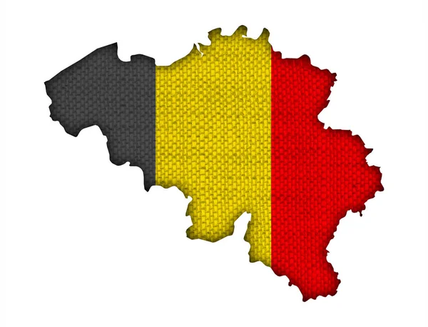 Carte texturée de la Belgique en belles couleurs — Photo