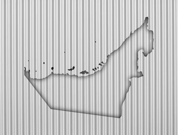 トタンのアラブ首長国の地図 — ストック写真