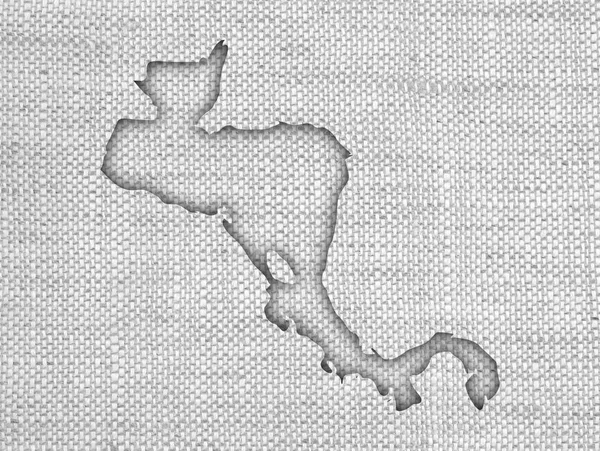 古いリネンの中央アメリカの地図 — ストック写真