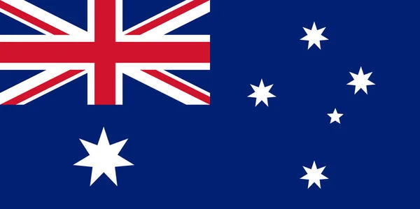 Цветной флаг Австралии — стоковый вектор