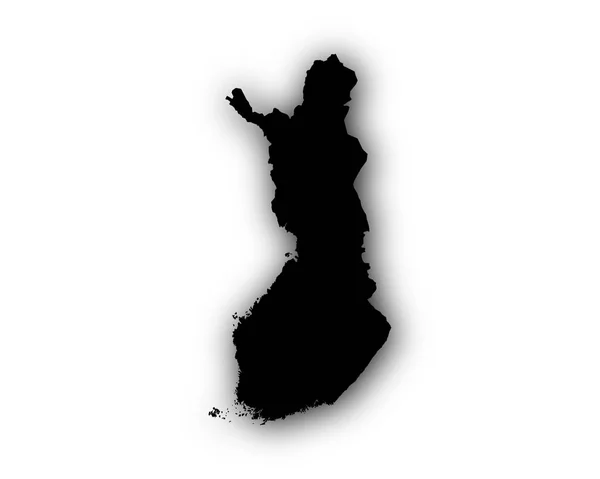 Gölge ile Finlandiya Haritası — Stok Vektör