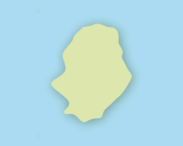 그림자와 Niue의 지도 — 스톡 벡터