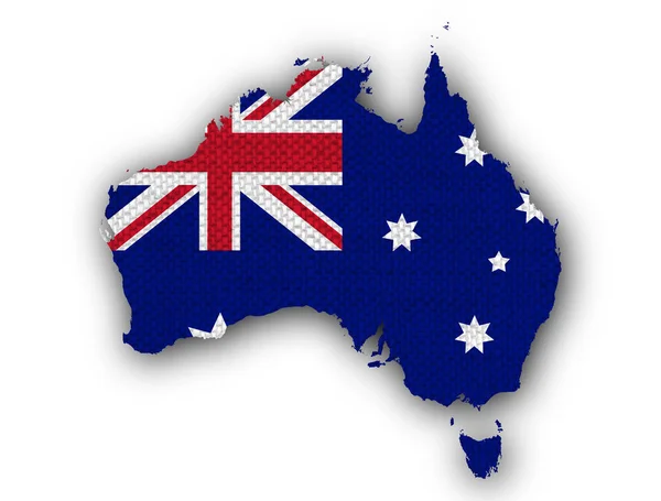 Carte texturée de Australie en belles couleurs — Photo