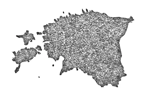 Mapa Estonska na mákem — Stock fotografie