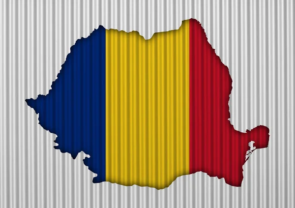 Ανάγλυφο χάρτη της Ρουμανίας σε ωραία χρώματα — Φωτογραφία Αρχείου