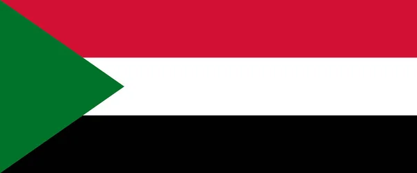 Farbige Fahne von Sudan — Stockvektor