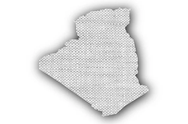 Карта Алжир на старий білизна — стокове фото