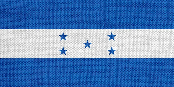 Flag of Honduras on old linen — Stock Photo, Image