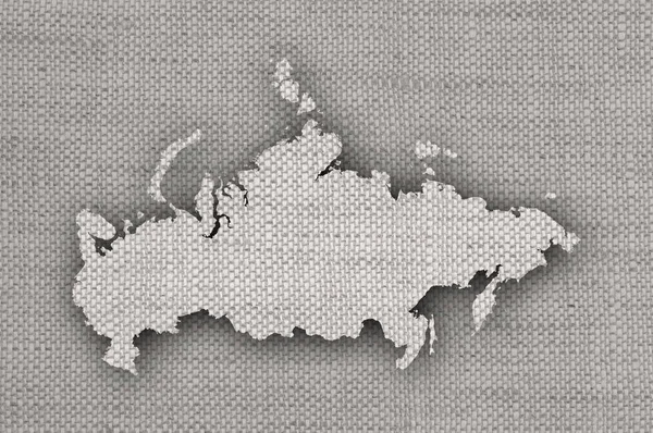 Карта Росії на старий білизна — стокове фото