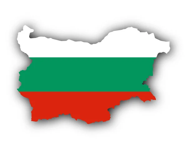 Карта і прапор Болгарії — стоковий вектор