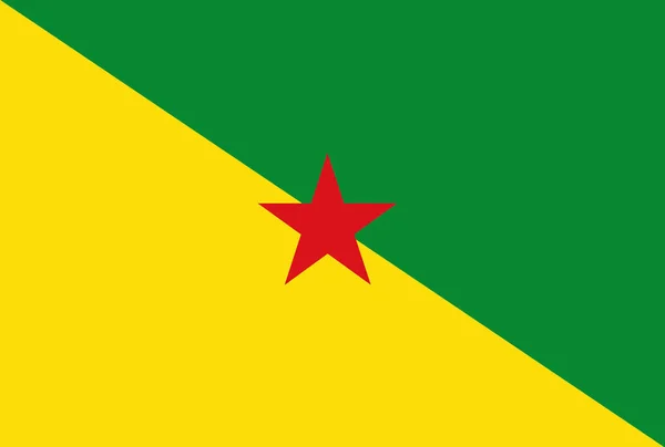 Fransız Guyanasının renkli bayrağı — Stok Vektör