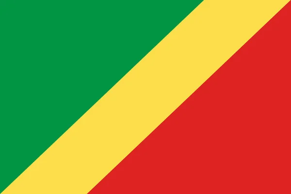 Bandera coloreada del Congo — Archivo Imágenes Vectoriales